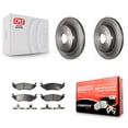 thumbnail image 1 of Transit Auto Rear Disc Brake Rotors and Semi-Metallic Pads Kit for Car Dodge Ram 1500 K8F-101646, 1 of 11