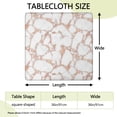 thumbnail image 2 of White Marble Rose Gold Line Pattern Square Fitted Tablecloth with Elastic Edge,Square Table Cover,Washable Elastic Table Cover for Home Kitchen Party Decor 36"x36", 2 of 6
