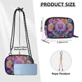 thumbnail image 4 of FORMRS Mini Crossbody Bag for Women Adjustable Shoulder Rope Travel Casual Phone Purse, Light Purple Flowers, 4 of 7