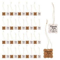 OFFIGAM 100 White Tags with String for Anniversary Thank You