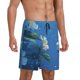 thumbnail image 2 of Balery Hibiscus Flowers Calm Water Pantalones cortos de pijama de punto de algodón para hombre con cinturilla y bolsillos-Small, 2 of 6