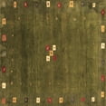 thumbnail image 1 of Ahgly Company Indoor Square Abstract Brown Contemporary Area Rugs, 6' Square, 1 of 4