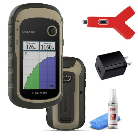 Garmin eTrex 32x,Handheld GPS Navigator with 6Ave Travel Kit (010-02257-00)