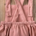 thumbnail image 5 of Musuos Infant Baby Corduroy Overalls Romper 0-24Months Solid Color Sleeveless Backless Cross Strap Casual Jumpsuit for Boys Girls, 5 of 7