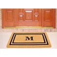 thumbnail image 1 of Nedia Home O2047M 38 x 60 Po Mince Double Cadre Photo Noir Robuste Paillasson en Coco - Monogrammé M, 1 of 1