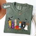 thumbnail image 4 of Yoofine Halloween Teacher Cute School Supplies Ghost Garment-Dyed Tee, 4 of 7