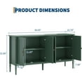 thumbnail image 2 of 59" Sideboard Buffet Cabinet with Storage, Vintage Coffee Bar Cabinet with 4 Doors & Adjustable Shelves for Living Room, Kitchen, Hallway, Green, 2 of 9