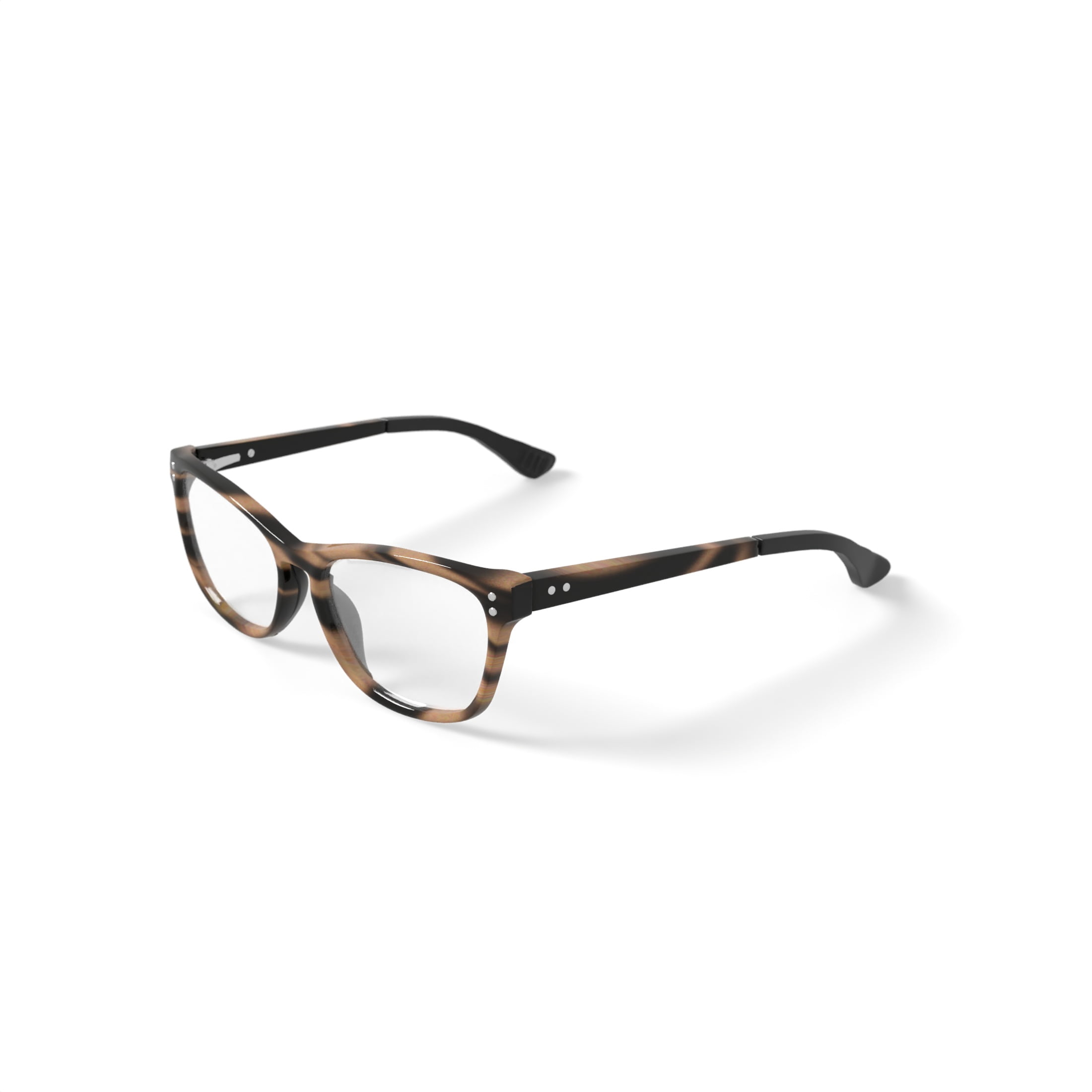 Jonas Paul Youth Lincoln/Lauren Square Prescription Eyeglasses with Case, Brown Tortoise