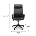 thumbnail image 4 of HON Basyx Commercial-Grade Attire Executive Chair, Black Bonded Leather (BSX110SB11T), 4 of 17