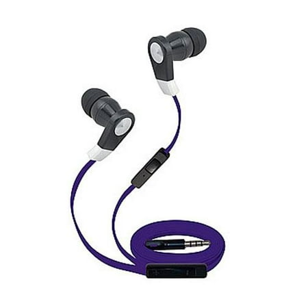 Super High Clarity 3.5mm Stereo Earbuds/ Headphone for Xperia 10 Plus, Xperia 10, L3, Alcatel 3L, 3 (2019), 1s, 1x (2019) (Purple) - w/ Mic & Volume Control + MND