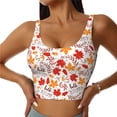 thumbnail image 1 of Balery Hello Autumn Maple Leaf Sujetadores deportivos con espalda cruzada para mujer, acolchados, sin costuras, de alto impacto, ideales para yoga, gimnasio, entrenamiento y fitness.-Small, 1 of 8