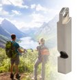 thumbnail image 2 of Emergency Whistle Heavy Duty Crisp Sound Lightweight Life-saving Titanium Alloy Whistle with Lanyard for Camping, 2 of 7