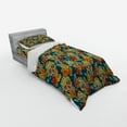 thumbnail image 3 of Ambesonne Sugar Skull Bedding Set 4 Pcs, Diamond Eyes Roses, Queen, Multicolor, 3 of 3