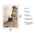 thumbnail image 2 of The Offering Tewa Man on Black Mesa - San Ildefonso Pueblo New Mexico - Vintage B&W Photograph by Edward S. Curtis c.1927 - Fine Art Matte Paper Print (Unframed) 30x44in, 2 of 4