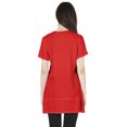 thumbnail image 5 of Moomaya Solid Half Button placket Tunic For Womens Casual Round Neck Basic Pleated Long Top, 5 of 7