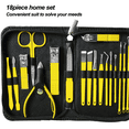 thumbnail image 3 of Professional Lemon Yellow Nail Clippers Set Pedicure Kit Stainless Steel with Luxurious Travel Case, 3 of 5