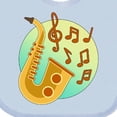 thumbnail image 4 of Inktastic Cute Saxophone with Musical Notes Boys or Girls Baby Bib, 4 of 4