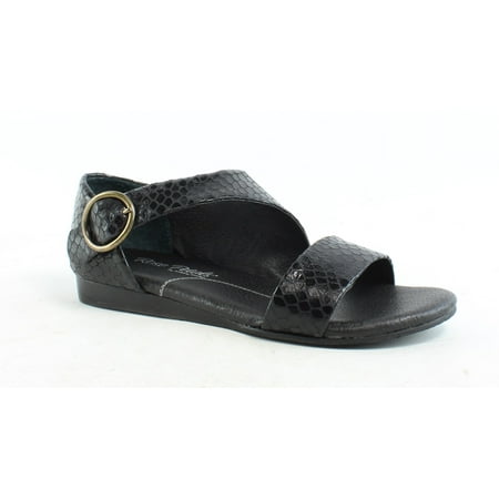 - Rose Petals Womens Fleet Black Snake Sandals Size 5.5