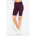 thumbnail image 4 of Kuda Moda 3-Pack Women's High Waist Biker Shorts – Butter Soft, Stretchy, Solid Colors – Yoga, Workout, Casual Activewear, 4 of 9