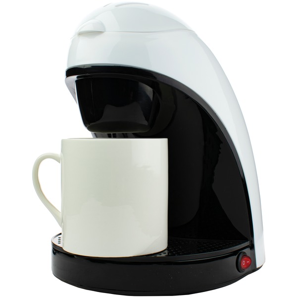 Brentwood TS-112W Single Serve Coffee Maker with Ceramic Mug, White