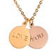 thumbnail image 1 of Collar de Mujer con Dijes Te Amo Love You LuckyLy, Cadena de Acero Inoxidable, Modelo Cora dorado UNITALLA, 1 of 4
