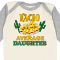 thumbnail image 4 of Inktastic Nacho Average Daughter with Nachos and Cacti Boys or Girls Long Sleeve Baby Bodysuit, 4 of 5
