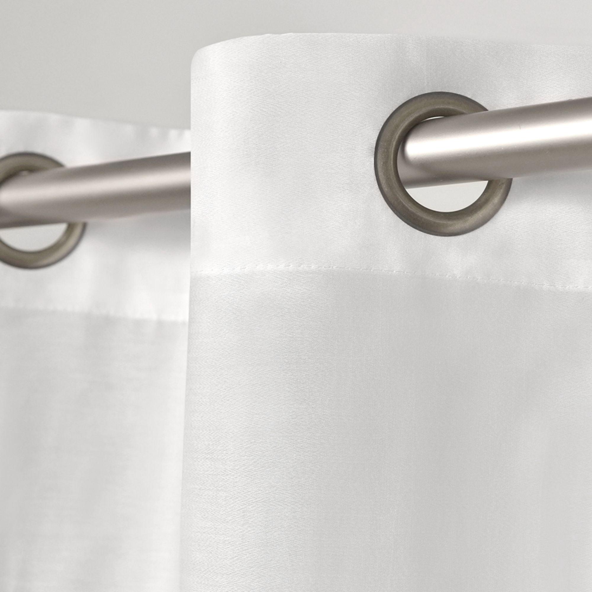 Exclusive Home Curtains Wilshire Burnout Sheer Grommet Top Curtain Panel Pair, 54x63, White