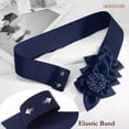 thumbnail image 3 of JASGOOD Women's Wide Elastic Belt Fashion Flower Cinch Belt Stretchy Waist Belts for Dresses, 3 of 8