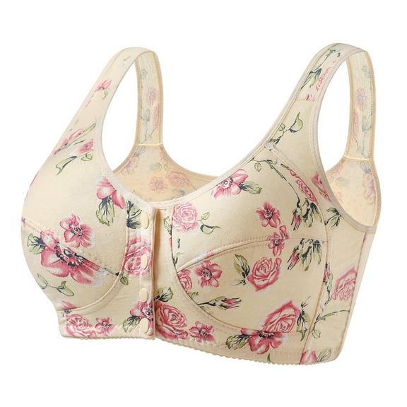 Aofany Plus Size Bras for Women Front Closure No Underwire Push Up Bralettes Comfortable Stretch Full Coverage Everyday Bras for Big Bust, 36B/C-46B/C