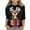 #0110-Multicolor, variant on Favoffer 3/4 Sleeve Tops for Girls Toddler Christmas Graphic Round Neck Tops Casual Soft Crewneck Basic Tees Big Kids 3-12Y