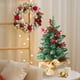 thumbnail image 5 of Piña de árbol de Navidad mini de 17 pulgadas con luces LED - Adorno de simulación de escritorio para decoración navideña, árbol artificial verde, 5 of 6