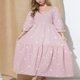 thumbnail image 2 of Robe Décontractée à Manches Longues Bouffantes Florale Col Carré Froncée Robe Longue de Soirée, 2 of 6