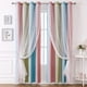 thumbnail image 3 of Nvzi Cortinas perforadas de estilo sencillo, cortinas de sombreado adecuadas para dormitorio, sala de estar, cocina (2 paneles, 63" de largo x 52,7" de ancho, A90), 3 of 5