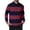 X-175Red, variant on YMNXA Mens Polo Shirt Long Sleeve Lapel Button Down Striped Print Comfortable Breathable Top For Casual Daily Wear Blue L