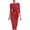 E-Red, variant on BLTIBY Elegant Sleeveless Dress for Women Keyhole Neckline Solid Color Pleated Waisted Slim Fit Dresses for Office Evening White XXL