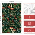 thumbnail image 6 of &nbsp;SOME THING Black Mushroom Merry Christmas Kitchen Towels Dish Towels, 18x26 Inch Farmhouse Bird Holly Winter Decoration Hand Towels Set of 2, 6 of 6