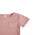 thumbnail image 4 of PENGXIANG Bébé Été Ensemble Manches Courtes Solides Hauts de Couleur Ensemble Shorts, 4 of 6
