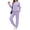 Purple, variant on UVN Outfit Set for Women Long Sleeve Tops and Jogger Pants 2 Piece Matching Set with Pockets