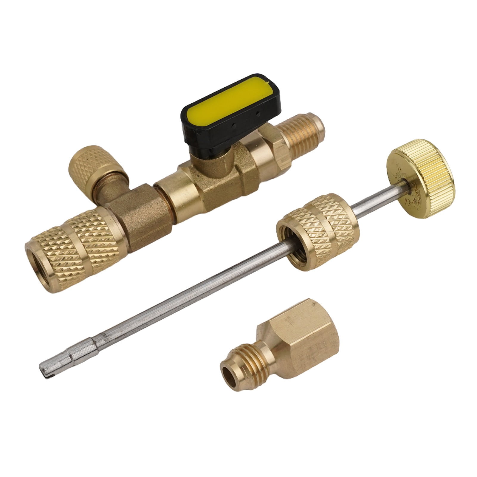 R410A R22 Valve Core Remover Installer Tool With Dual Size SAE 1/4 & 5/16 Port for R404A R407C R134A R12 R32 R600 HVAC System