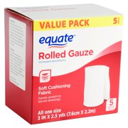 Equate Absorbent Stretch Rolled Gauze, Value Pack, 5 Count Walmart