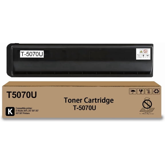 High Yield T5070U T-5070U Black Toner Cartridge T-5070U-K Compatible for Toshiba E-Studio 207L 257 307 357 457 507 Printers (36K Yield)