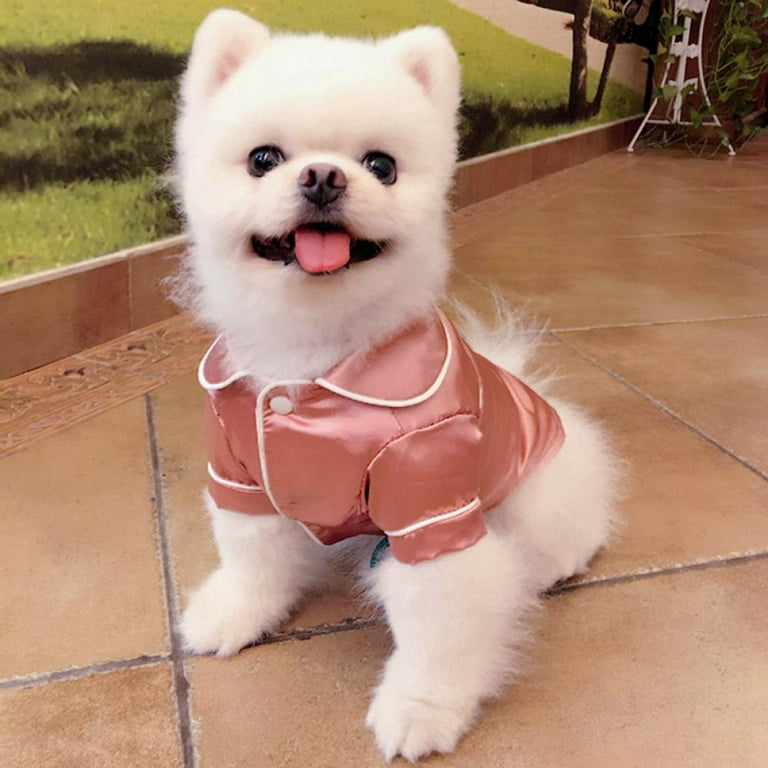 Soft Silk French Bulldog Pajamas Pet Dog Pajama For Small Dogs Shih Tzu  Puppy Cat Clothes Pets Clothing