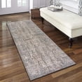 thumbnail image 2 of LR Resources Clouded Mashad Gray & Wine 2x7 Rectangle Runner Rug, 2 of 7