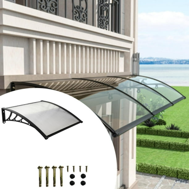 Toldo para puerta, marquesina para puerta, piezas modernas, accesorios prácticos fáciles de usar, toldo para ventana para porche, puerta exterior Largo por pared 80cm