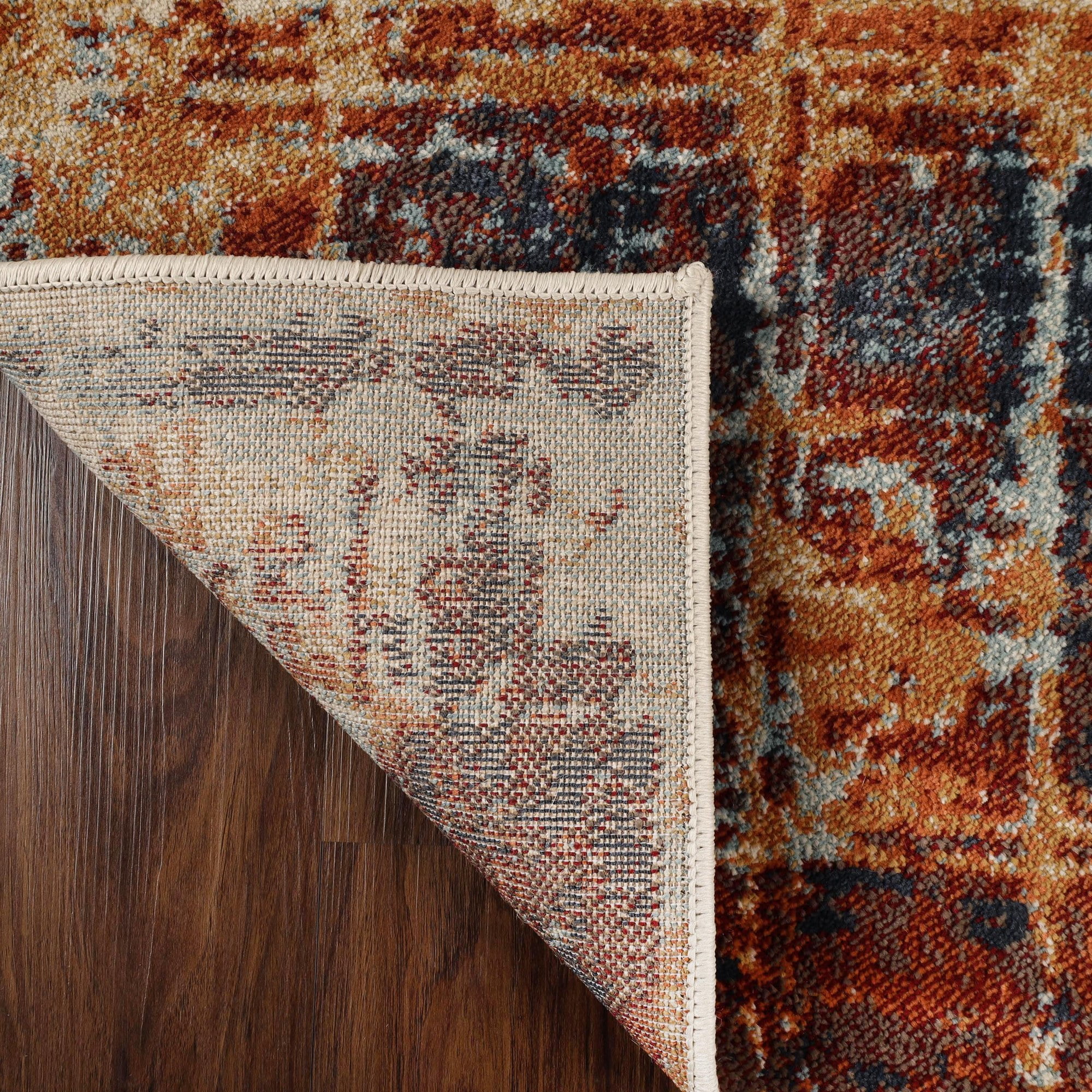 Superior Palani Washed Abstract Indoor Area Rug, 8' x 10', Cream/ Rust