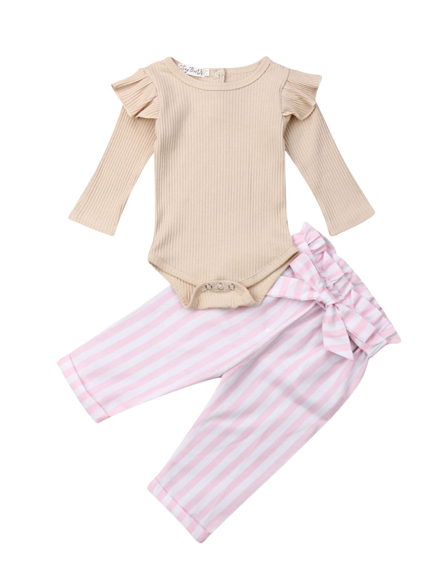 striped romper long pants