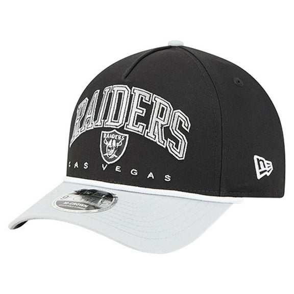 Men's New Era  Black Las Vegas Raiders  Arch COOLERA 9FORTY A-Frame M-Crown Adjustable Hat