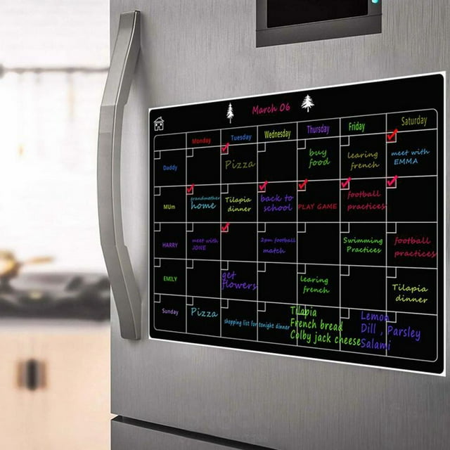 Erasable Calendar for Refrigerator, Erasable Board for Fridge, Monthly And Weekly Schedule Magnetic Refrigerator Calendar Sticker