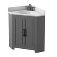 thumbnail image 3 of Twin Star Home Corner Bathroom Vanity, Antique Gray, 3 of 7