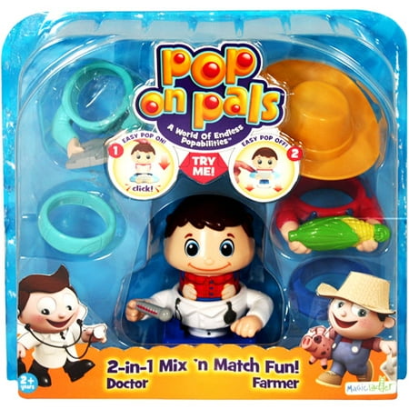 Pop On Pals Figures, Farmer and Doctor